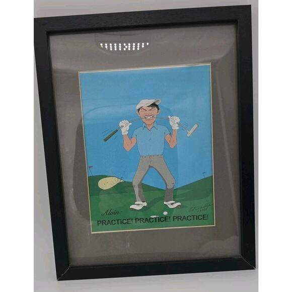 Signed Ed Phillips Golf Print Framed - Picture 1 of 4